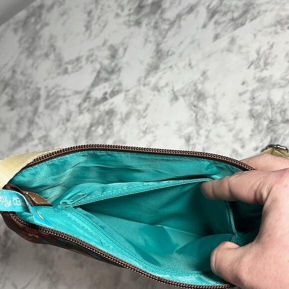 Lily Bloom Brown Crossbody Bag and Woodland Creature and Floral Print - Picture 6 of 13